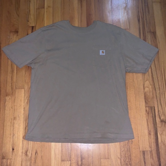 Tan carhartt short sleeve T (XL loose fit) - Picture 2 of 3